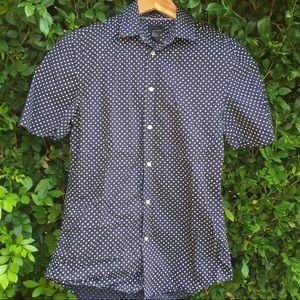 Men’s Navy Allover Dot Detail Shirt